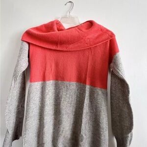 Christopher Fischer Womens Colorblock Cashmere CowlNeck Pullover Sweater Read**